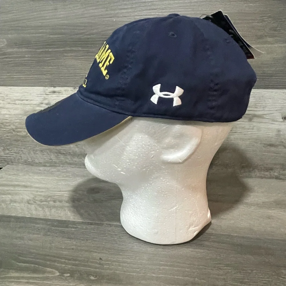 NWT Under Armour Mens Notre Dame Basketball Hat Navy Blue One Size Fits All